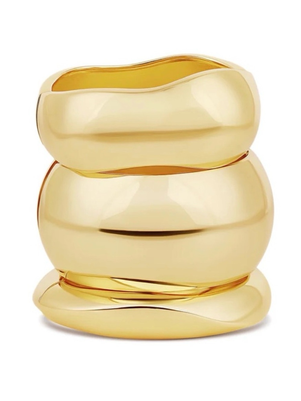 Luna Gold Bangle Set by Mayamar - NWT